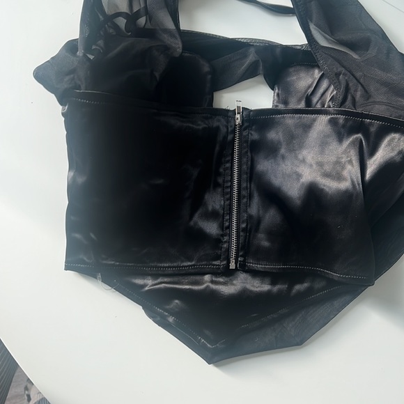 Fashion nova corset top w/ mesh long sleeves size S - Picture 4 of 4